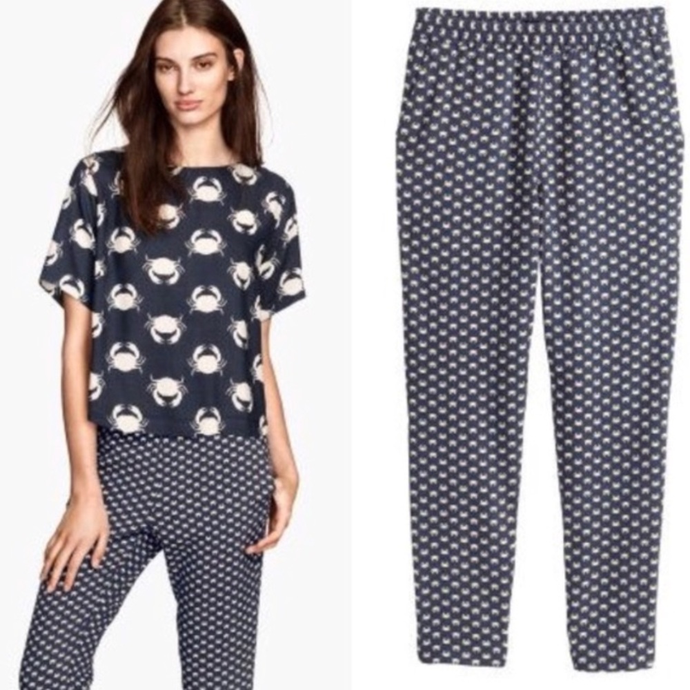 H&M Crab Print soft trousers!